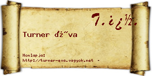 Turner Éva névjegykártya